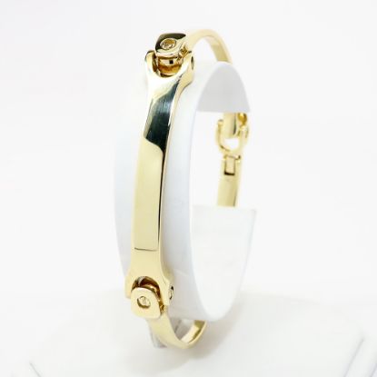 Picture of Men's 14k Yellow Gold Industrial Look Bangle Bracelet