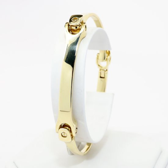 Picture of Men's 14k Yellow Gold Industrial Look Bangle Bracelet