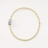 Picture of 14k Two-Tone Gold, Sapphire and Diamond Flexible Bypass Bracelet