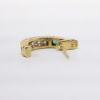 Picture of 14k Yellow Gold, Emerald and Diamond Open Hoop Earrings