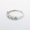 Picture of 14k White Gold, Emerald and Diamond Ring