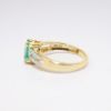 Picture of 14k Yellow Gold & Emerald Cut Emerald Ring with Diamond Accents