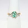 Picture of 14k Yellow Gold & Emerald Cut Emerald Ring with Diamond Accents