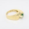 Picture of Modernist 14k Yellow Gold, Emerald and Diamond Ring