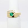 Picture of Modernist 14k Yellow Gold, Emerald and Diamond Ring