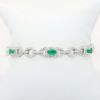 Picture of 14k White Gold, Emerald and Diamond Fancy Link Bracelet