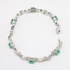 Picture of 14k White Gold, Emerald and Diamond Fancy Link Bracelet