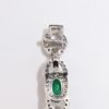 Picture of 14k White Gold, Emerald and Diamond Fancy Link Bracelet