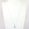 Picture of 14k White Gold, Emerald and Diamond Necklace