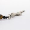 Picture of AXION Men's Tiger's Eye Beaded Necklace with Sterling Silver Sword Pendant & Skull Accent 