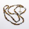 Picture of AXION Men's Tiger's Eye Beaded Necklace with Sterling Silver Sword Pendant & Skull Accent 