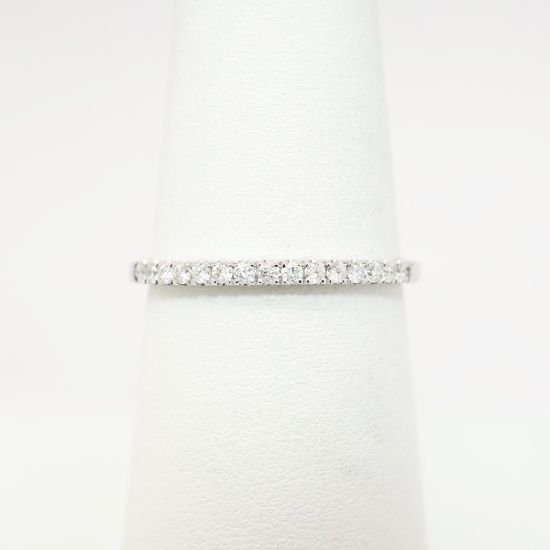 Picture of Delicate 14k White Gold & Diamond Wedding Band