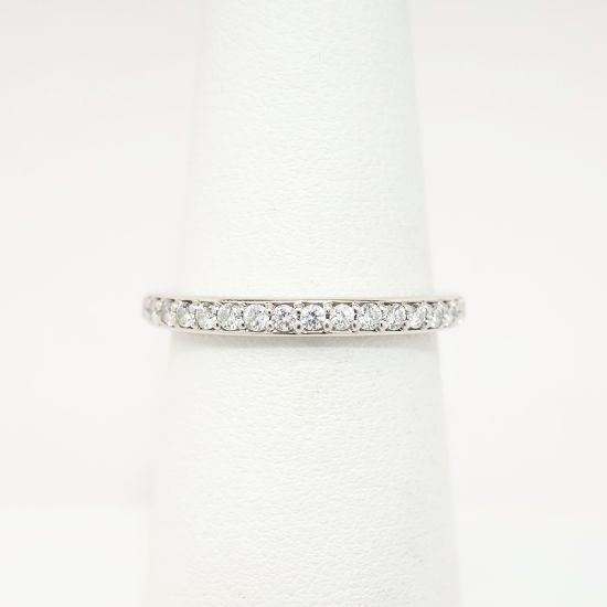 Picture of Delicate 14k White Gold & Diamond Wedding Band