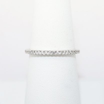 Picture of Classic 14k White Gold & Diamond Wedding Band