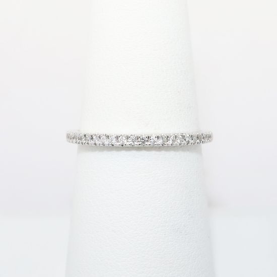 Picture of Classic 14k White Gold & Diamond Wedding Band