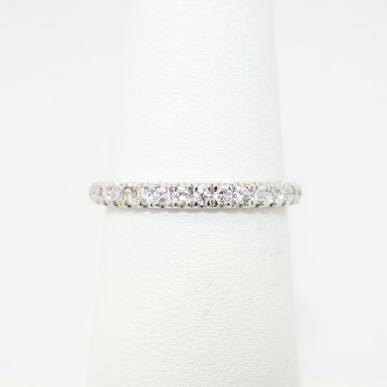 Picture of Traditional 14k White Gold & Diamond Wedding Band