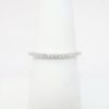 Picture of Lightly Curved 18k White Gold & Diamond Wedding Band