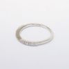 Picture of Lightly Curved 18k White Gold & Diamond Wedding Band