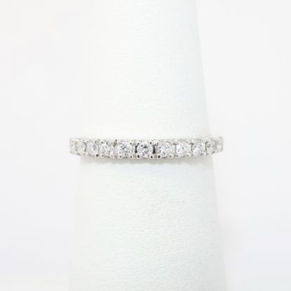 Picture of Classic 14k White Gold & Diamond Wedding Band