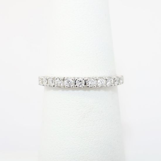 Picture of Classic 14k White Gold & Diamond Wedding Band