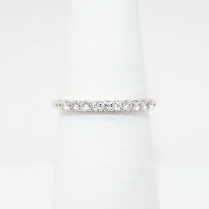 Picture of Classic 14k White Gold & Diamond Wedding Band