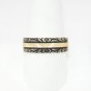 Picture of Men's 14k Yellow Gold Wedding Band with Embossed Floral Borders 