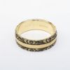 Picture of Men's 14k Yellow Gold Wedding Band with Embossed Floral Borders 