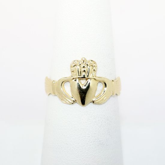 Picture of 14k Yellow Gold Irish Claddagh Ring