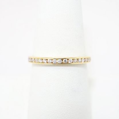 Picture of 14k Yellow Gold & Channel Set Diamond Wedding Band