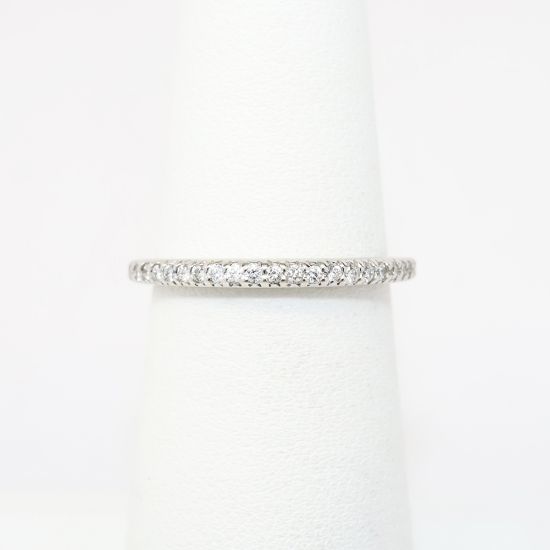 Picture of Delicate 14k White Gold & Diamond Wedding Band