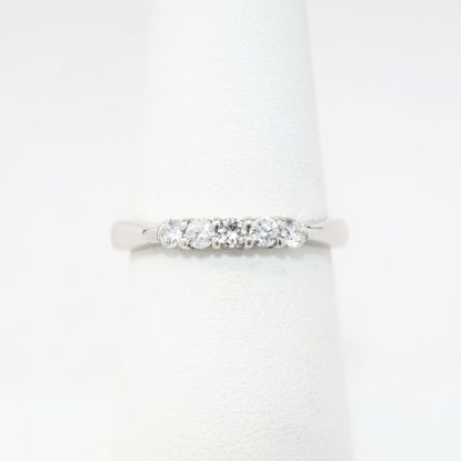 Picture of Classic 14k White Gold & Diamond Wedding Band