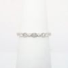 Picture of 18k White Gold & Diamond Wedding Band with Milgrain Detailing