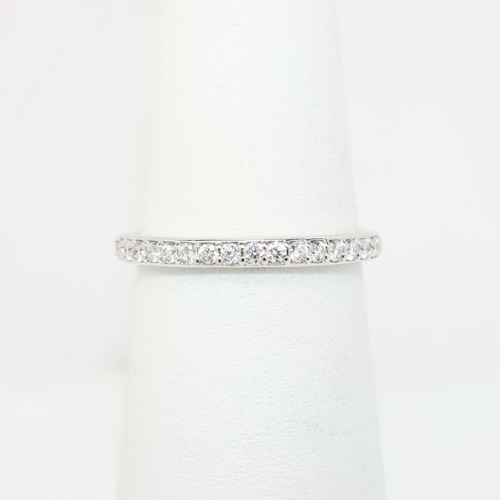 Picture of Delicate 14k White Gold & Diamond Wedding Band