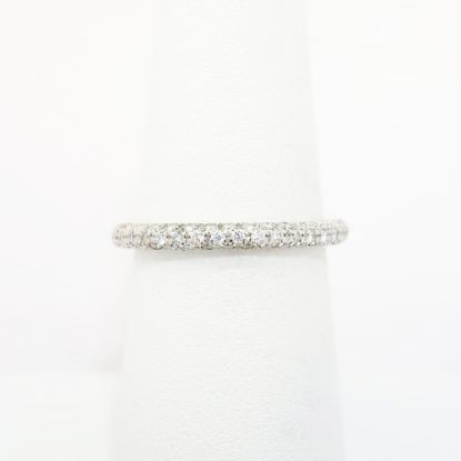 Picture of 14k White Gold & Pavé Set Diamond Wedding Band