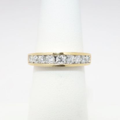 Picture of 14k Yellow Gold & Channel Set Diamond Wedding Band