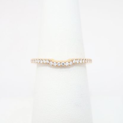 Picture of 14k Yellow Gold & Diamond Contoured Wedding Band