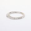 Picture of 14k White Gold & Diamond Contoured Wedding Band