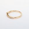 Picture of 14k Rose Gold & Diamond Chevron Contoured Wedding Band gold