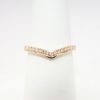 Picture of 14k Rose Gold & Diamond Chevron Contoured Wedding Band gold