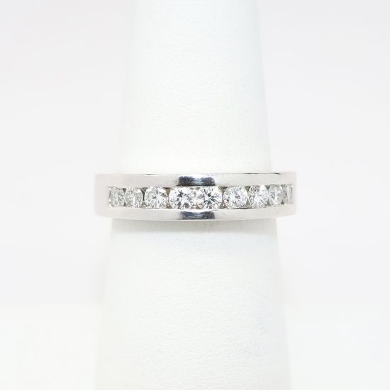 Picture of Platinum & Channel Set Diamond Wedding Band