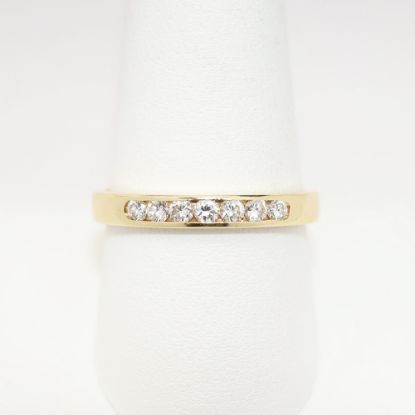 Picture of Modern 14k Yellow Gold & Channel Set Diamond Wedding Band