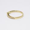 Picture of 14k Yellow Gold & Diamond Chevron Contoured Wedding Band