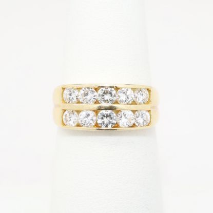 Picture of 18k Yellow Gold Double Row Diamond Ring