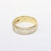 Picture of 14k Yellow Gold & Channel Set Square Cut Diamond Ring with Round Single Cut Diamond Edges