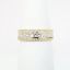 Picture of 14k Yellow Gold & Channel Set Square Cut Diamond Ring with Round Single Cut Diamond Edges