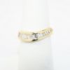 Picture of 14k Yellow Gold & Baguette Cut Diamond Contoured Ring