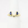 Picture of 14k Yellow Gold, Blue Sapphire & Diamond Ring Enhancer