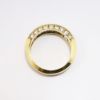 Picture of 18k Yellow Gold & Square Cut Diamond Wedding Band with Side Set Round Diamond Accents