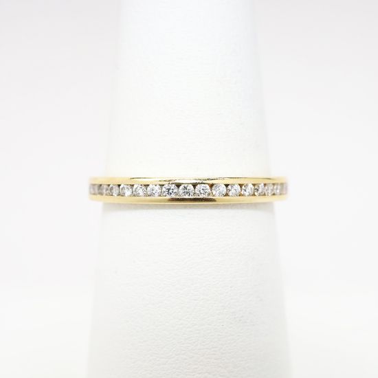 Picture of 14k Yellow Gold & Diamond Eternity Wedding Band