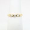 Picture of 14k Yellow Gold & Three Diamond Wedding Band